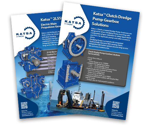 Katsa™ 2L550 Electric Main Propulsion Gearbox and Dredging Gearbox Solutions